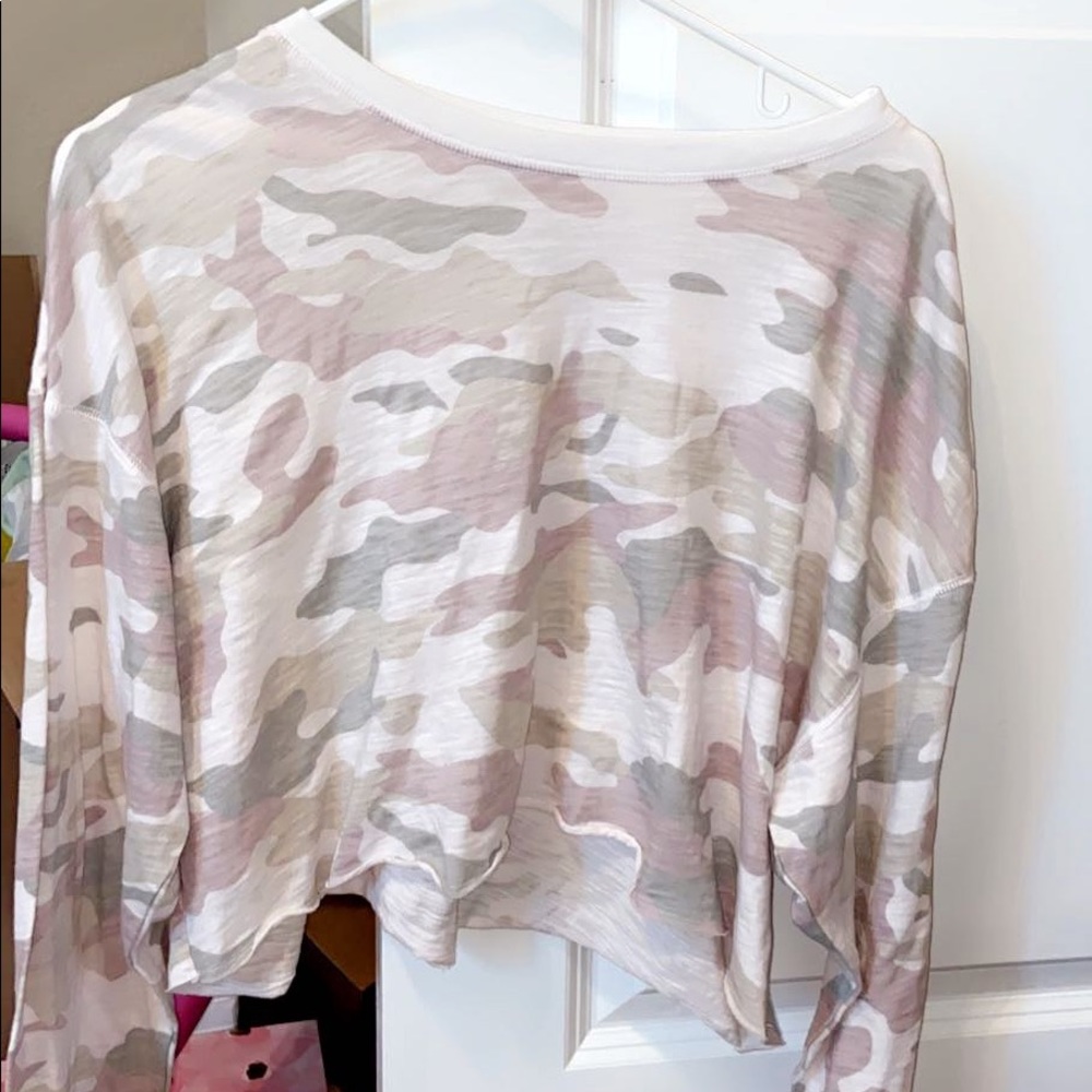 cute pastel camo crop top